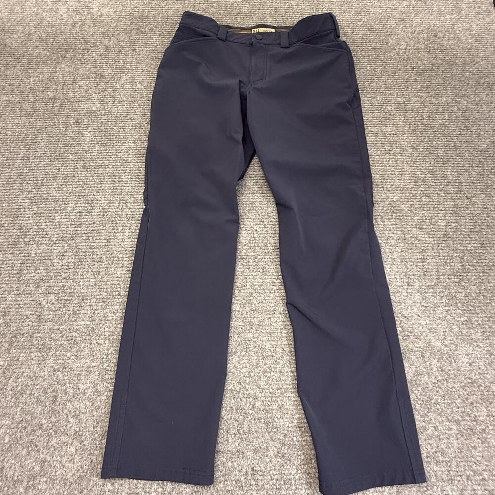 5.11 Tactical Pants Mens 33x32 Blue Stretch Chino Straight Leg Workwear Casual